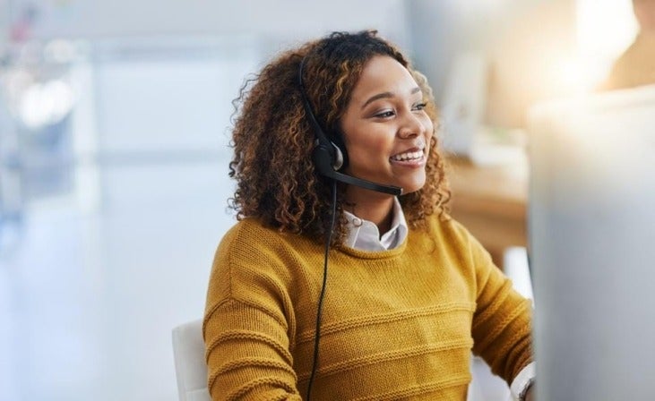 women wearing headset