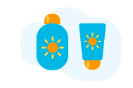 Sun block illustration
