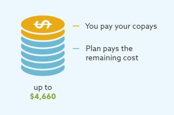 You pay your copays; plan pays the remaining cost up to $4,660