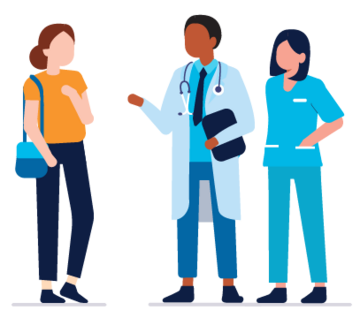 doctor and patient illustration