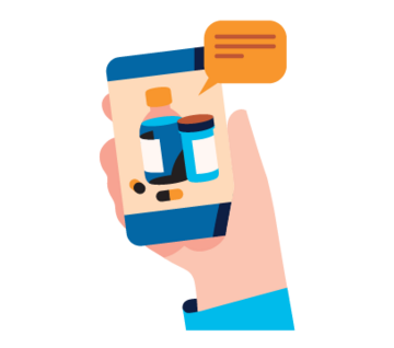 telehealth medication illustration