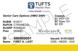 Tufts Health Plan Senior Care Options Dual Member Card