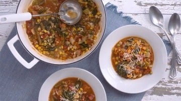 Old-fashioned vegetable barley soup