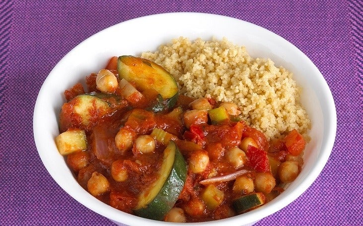 Sauteed Zucchini Tomato and Chickpea Ragout