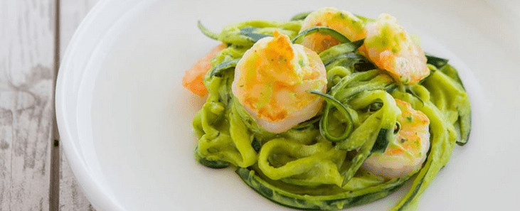 Avocado Alfredo Zucchini Noodles